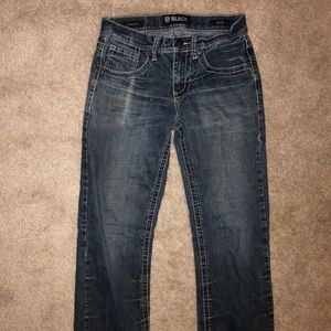 Men’s Buckle Black Jeans